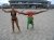 handstand op het strand