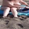 Topless op strand